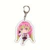 Acrylic Anime Keychain Kamado Tanjiro Nezuko Agatsuma Zenitsu Student Bag Charm Pendant Cosplay Accessories Gift