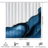 Luxury Blue Agate Shower Curtain Geode Print Bathroom Decor Waterproof Bath Mat Set With Rod Pocket For Home Decoration (180X200