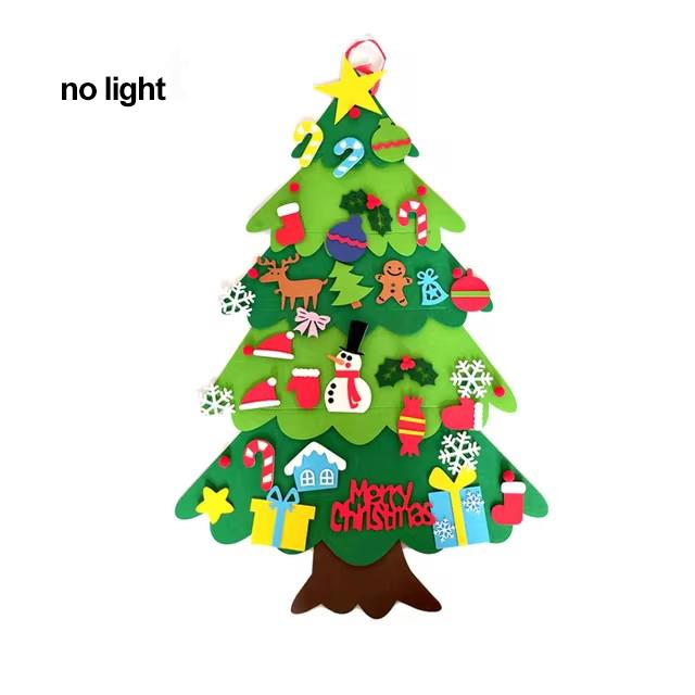 DIY Felt Christmas Tree Christmas Decoration for Home Navidad 2022 New Year Christmas Ornaments Santa Claus Xmas Kids Gifts
