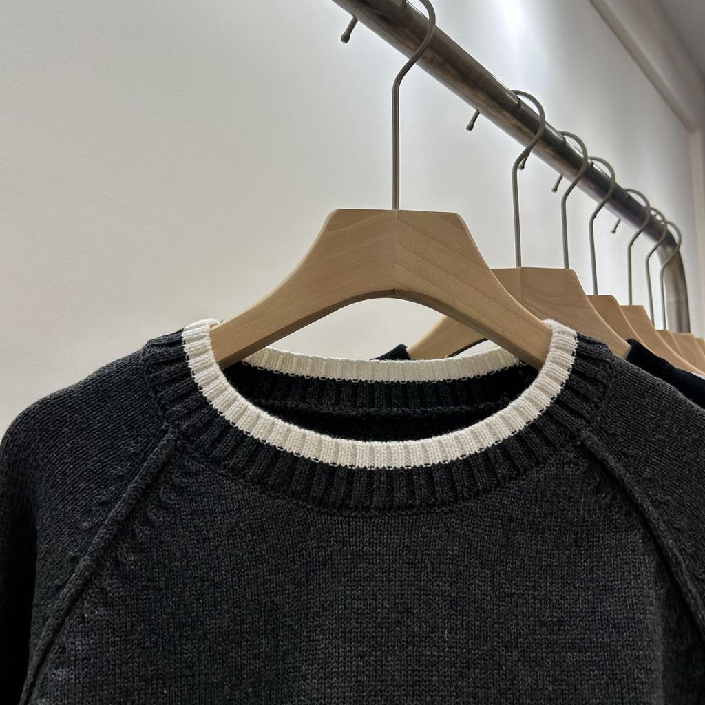 Plus Size Women Crew Neck Sweater Korean Style Loose Oversized Autumn Winter Knitted Long Sleeve Pullover