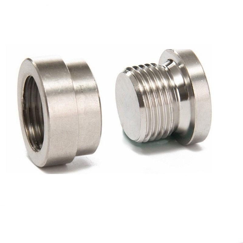 M18X1.5 O2 Oxygen Sensor Nut Bung Stepped Plug Kit Stainless Steels Wideband Nut Fitting Weld Bungs
