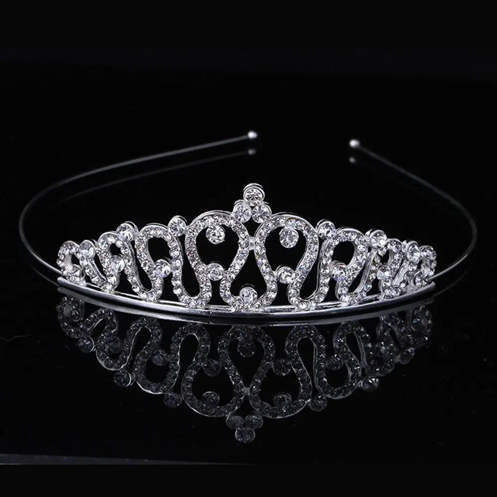 Exquisite Princess Crystal Tiara Crown Headband Children Girls Love Bride Prom Wedding Party Accessories Jewelry Gifts New