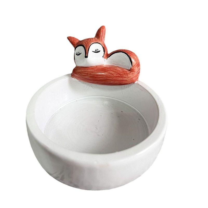 

M-Modern-Sleeping Fox Candle Holder, Plaster Candle Holder Decor, Cute Animal Scented Candle Holder Home Decor, For Animal Lover
