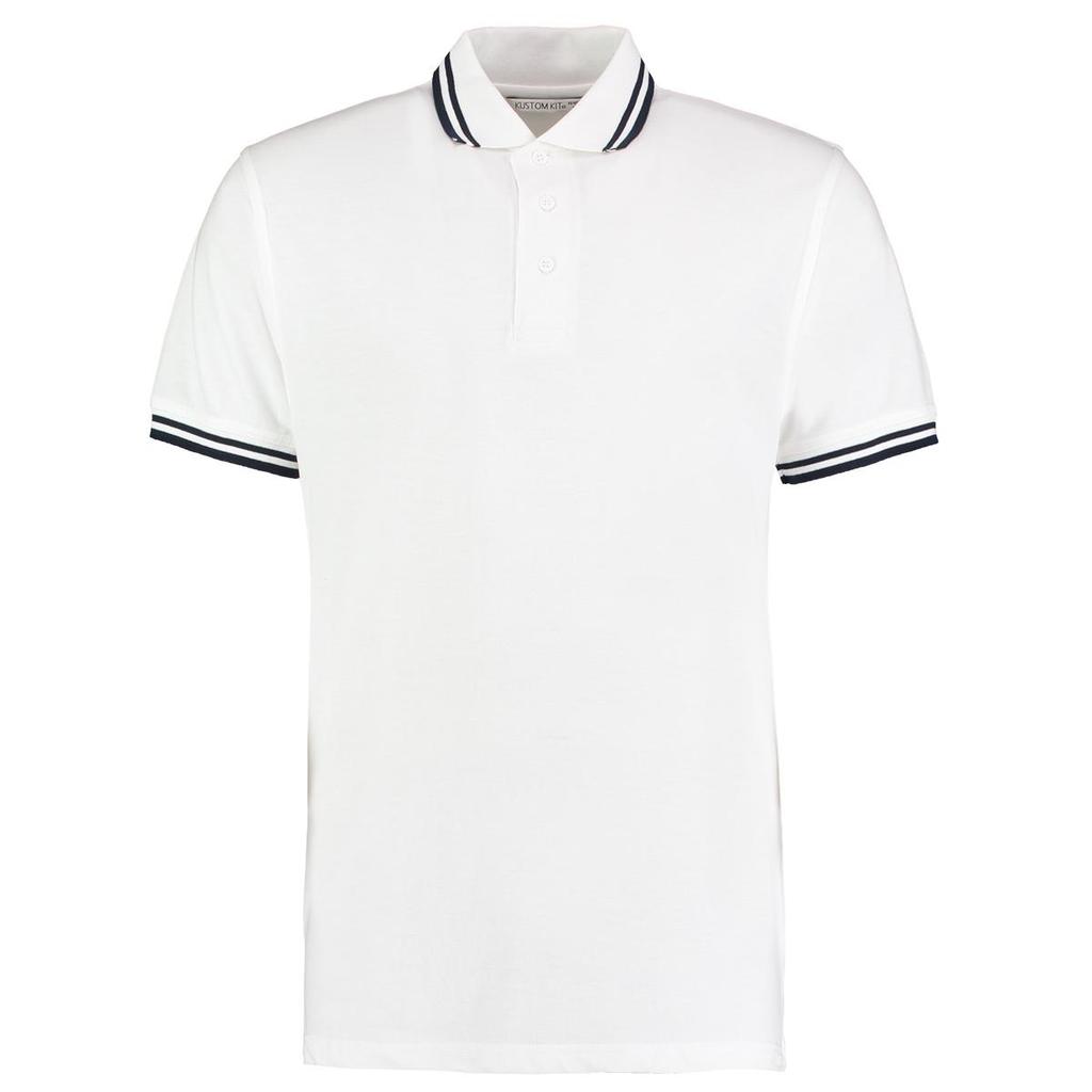 Kustom Kit Mens Tipped PiquÃ© Short Sleeve Polo Shirt
