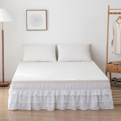Confort, lux, 3 straturi, cu volan, fustă de pat în stil cascadă