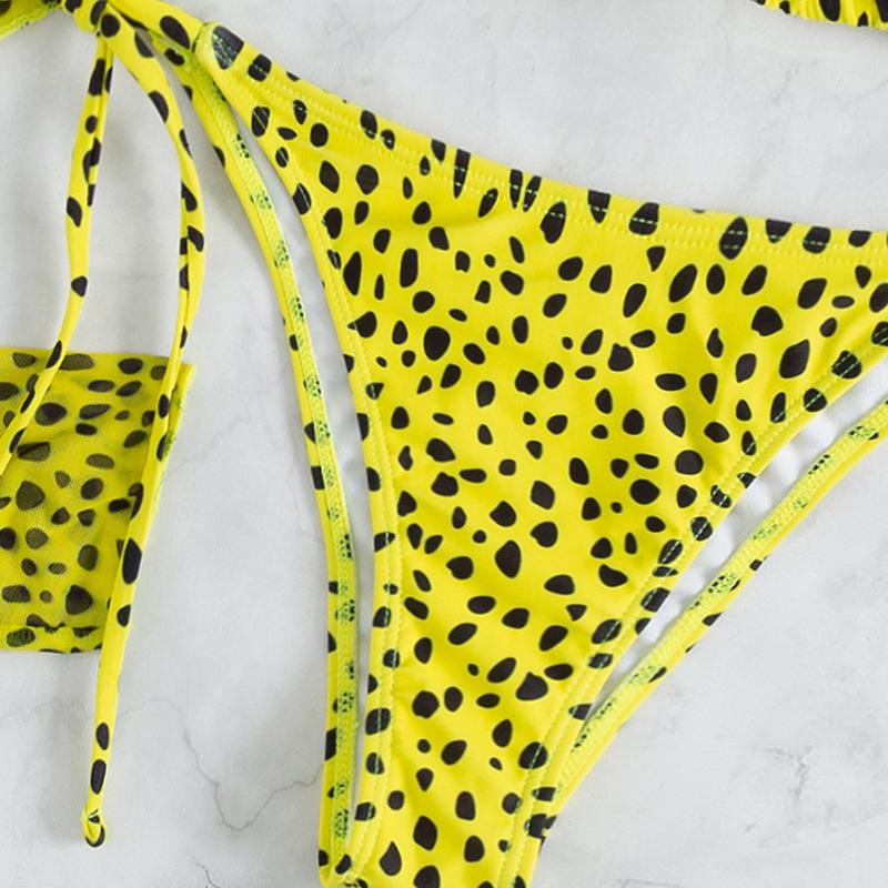 Costume da bagno bikini sexy da donna a tre pezzi