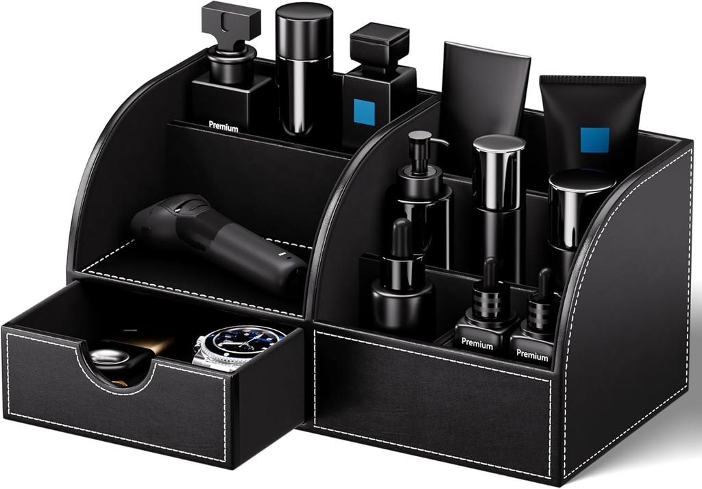KINGFOM Cologne Perfume Stylish Perfume Premium PU Perfume Perfume Perfume Storage Multifunctional Cologne and Accessory Organizer Organizer, Storage,