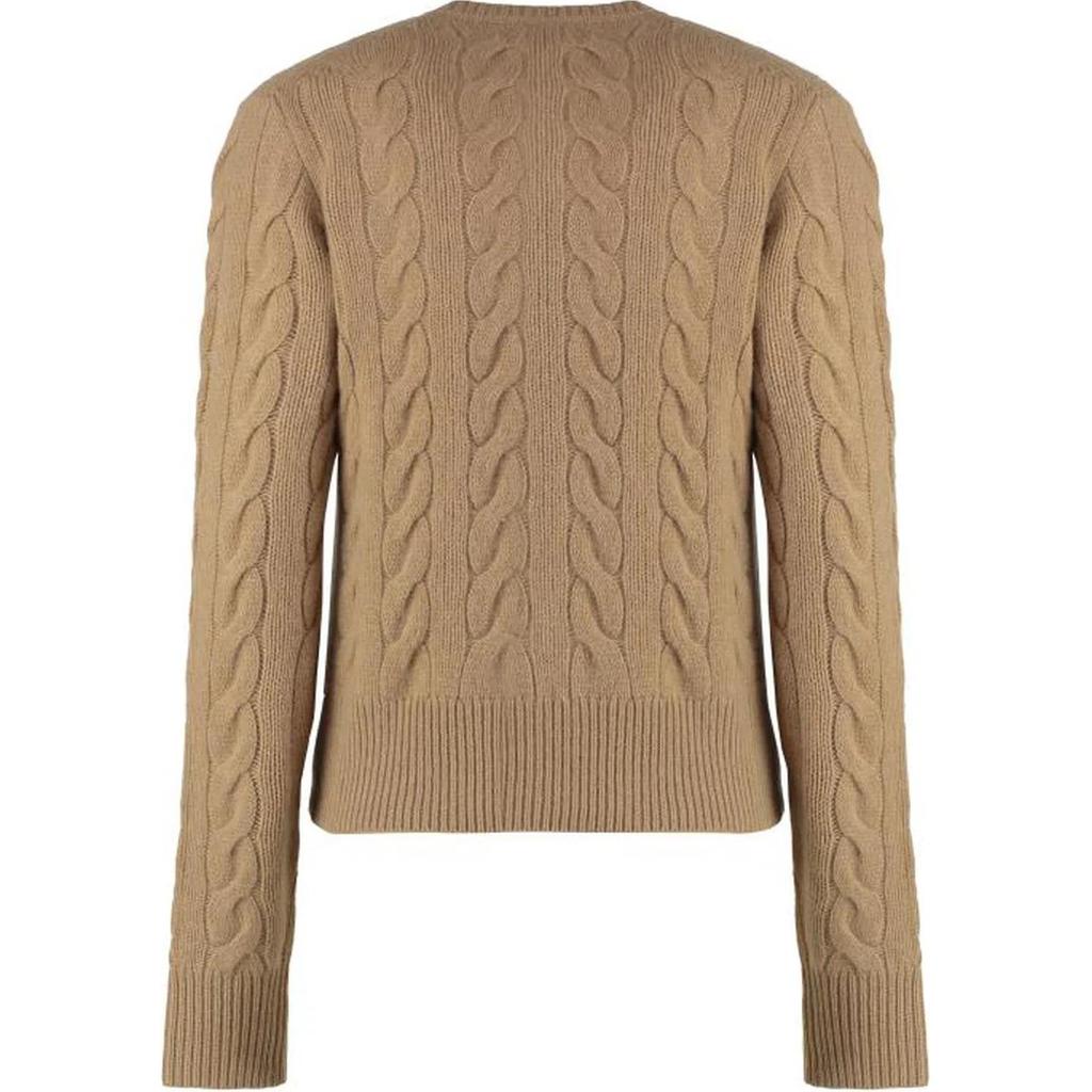 Polo Ralph Lauren Solid Color Crew Neck Button Long Sleeve Knit Sweater Women Sweater Brown 211910443-021