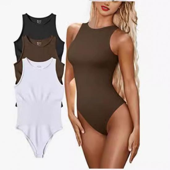 Beach Vacation Women'S Tight Fitting Jumpsuit Sexy Vest Summer Swimsuit Jumpsuit Triangle Pants New Square Collar