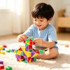Stress-Relief Diy Intellectual Development Toy Colorful Versatile Magic Ruler And Cube Multi-Level Children'S Day Activity Gift