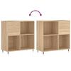 Record Cabinet in Sonoma Oak 33.3 x 15 x 35 inches (W x D x H) engineered wood