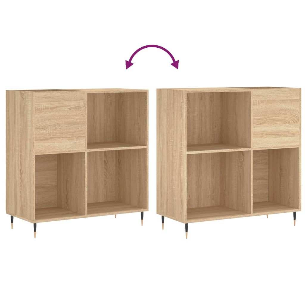 Record Cabinet in Sonoma Oak 33.3 x 15 x 35 inches (W x D x H) engineered wood