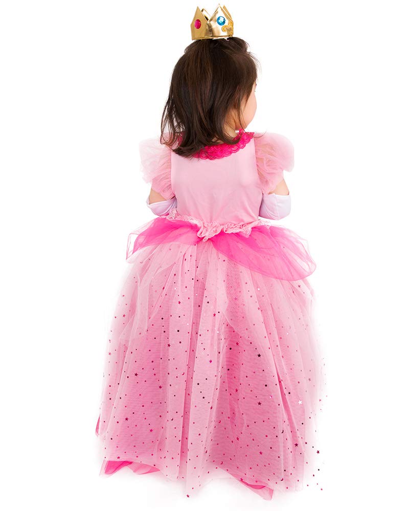 Miccostumes Kids Girls Princess Cosplay Costume Dress with Crown Halloween