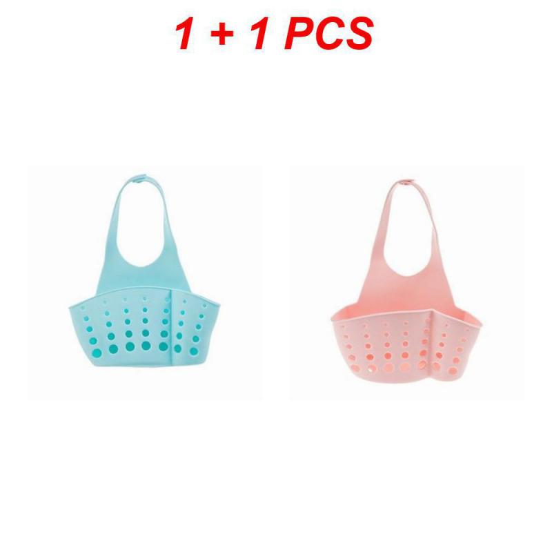 1/2 SZT. Wisząca Torba Drenażowa Regulowana Zatrzaskowa Pojemnik na Gąbki do Basenu Silikonowa Oddychająca Organizer Kuchenny
