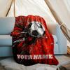 1PC Custom Name Soccer Art outdooor Flannel blankets Throw Blanket All-Season Throw Gift Bedspread for Couch, Bed, Camping Holiday Birthda