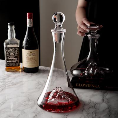 Decanter in Vetro Trasparente di Lusso Leggero Festa di Compleanno in Famiglia e Matrimonio Cocktail Brandy Bottiglia di Champagne Set da Vino Moderno per la Casa