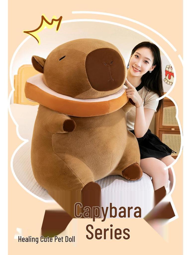 Capybara Plush Toy Doll - Cartoon Throw Pillow & Stuffed Animal Birthday Gift