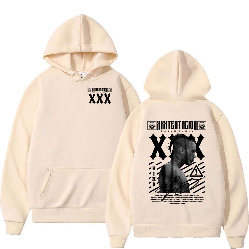 Rapper Xxxtentacion Album  Hoodie Men'S Gothic Punk Hip Hop Pullover Sweatshirt Retro Oversized Fleece Hooded Streetwear