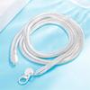 Hot Luxury Designer 925 Sterling Silver Men's 6MM Flat Snake Bone Chain Necklace for Women Wedding Party Fashion Jewelry Gifts