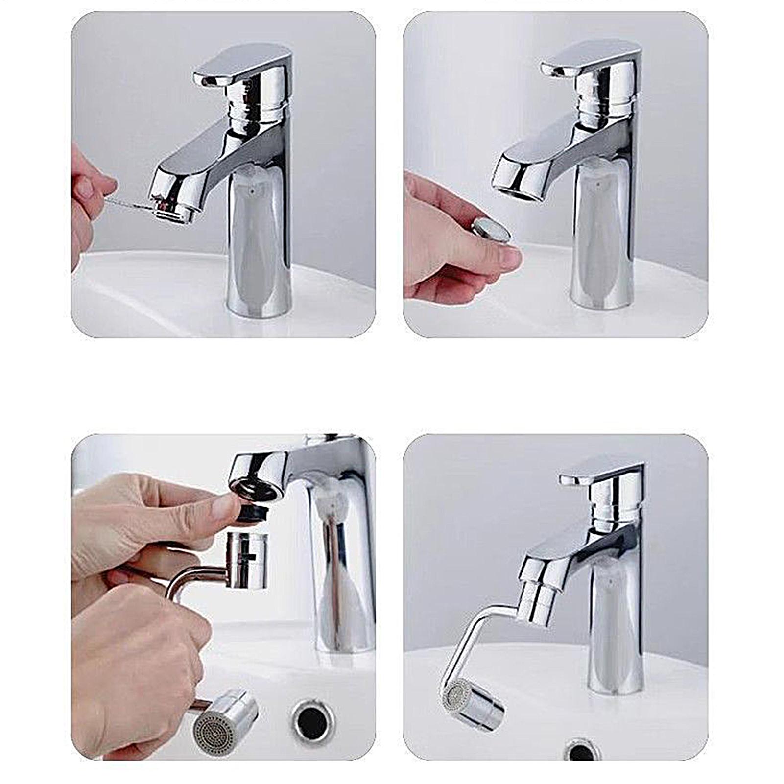 

1080 Degree Rotating Faucets Extender Sprayer Head Kitchen Robot Arm Extension Faucet Aerator Mixer Bubbler Water Tap Nozzle CN