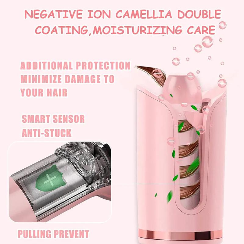 Professional Salon Electric Rotating Hair Curling Iron Hair Styling Ceramic Automatic Hair Curler Support Private Label