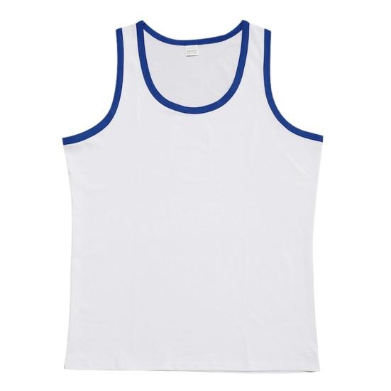 Men Sport Vest Round Neck Sleeveless Block Vest Slim Fit Color Fitness Tops Stretchy Bottoming Tops
