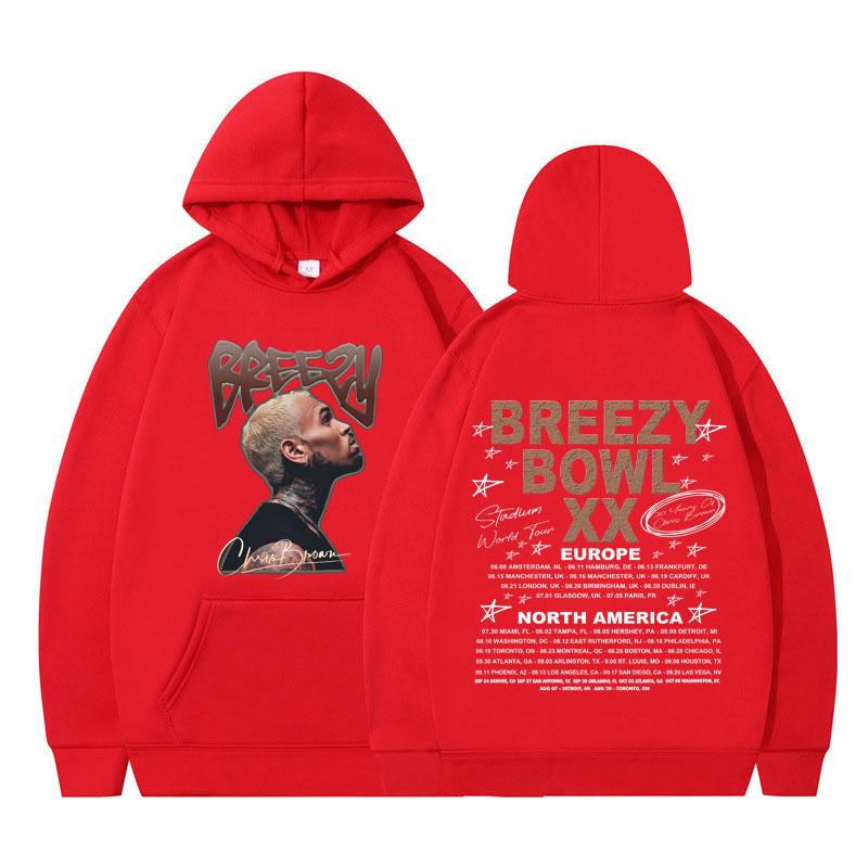 

Худи для мужчин и женщин Rapper Chris Brown Breezy Bowl XX Tour 2025, Хип-хоп, Готика, Панк, Пуловер, Зимняя мода, Свитшот, Уличный стиль S