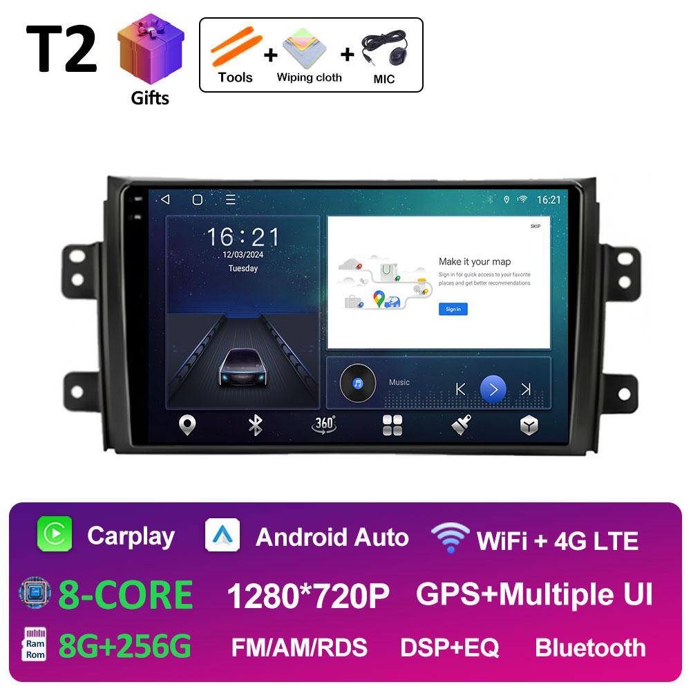 Wireless Carplay Android Intelligent System For Suzuki SX4 SX 4 2006 2007 2008 2009 - 2013 Bluetooth QLED IPS Screen Accessories