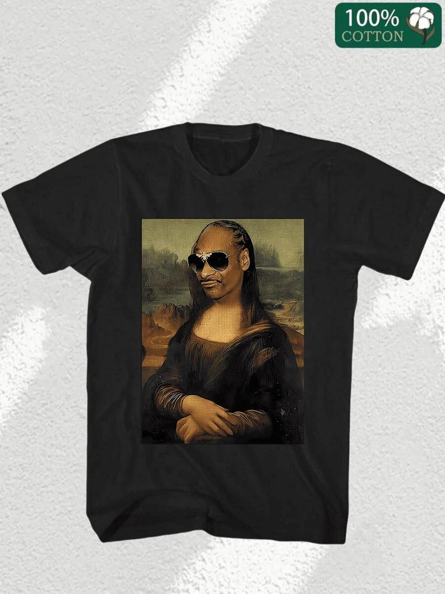 

Mona Lisa Gangster Glasses, LeonaQIANo Da Vinci Essential Unisex T-Shirt XXXL