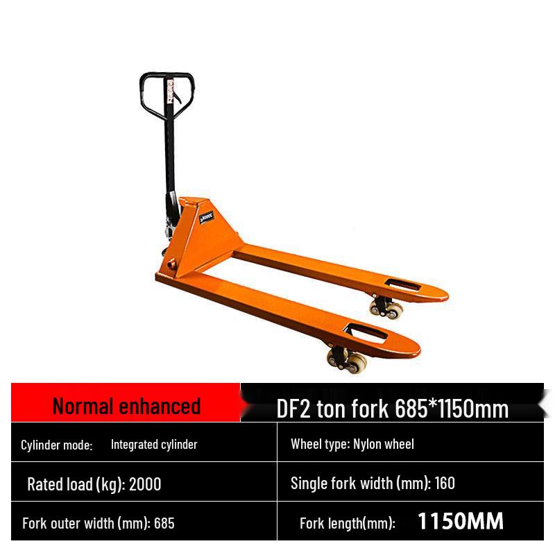 Manual Hydraulic Pallet Truck Forklift, 2/3 Ton Capacity, Warehouse Hand Pallet Mover