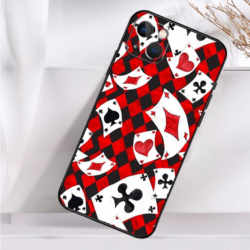 Poker Playing Card Shockproof Case For iPhone 17 11 14 15 16 Pro Max Plus 12 13 Mini 16e 17 Air Phone Cover
