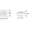 Blazer International C7483RTM LED Square Submersible Stop/Tail/Turn Light, Driver Side