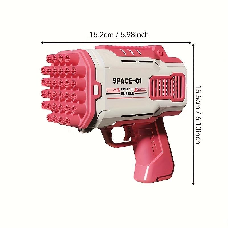 32-Hole Kids Bubble Machine, Colored Bubble Blow Gun for Parties, Beaches and Pools - Battery and Solution Free