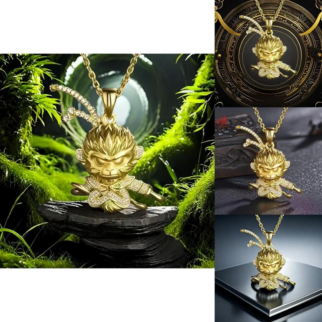 Unique Copper Black Wukong Pendant Necklace With Dazzling Design Inspired By The Legendary Monkey King