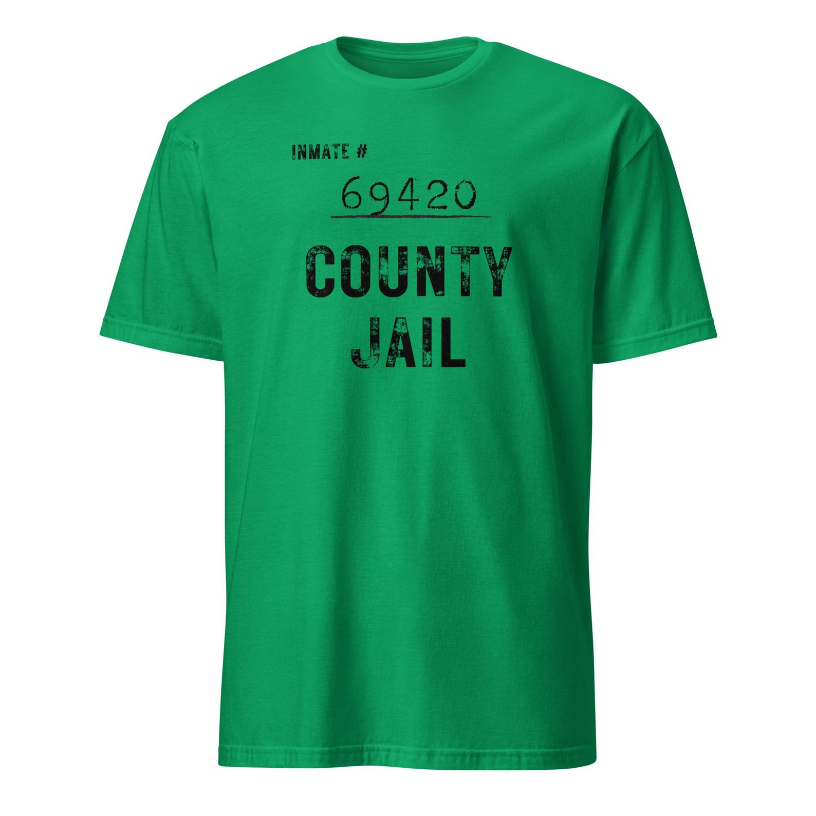 County Jail Inmate Costume T-Shirt, 69420 Halloween Tee 3XL