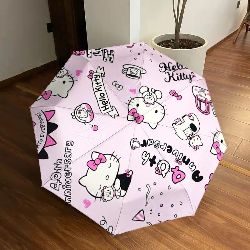 1pc Hello Kitty 40th Anniversary Umbrella with Plastic Handle,Suitable for All Seasons Home Travel Outdoor UmbrellaSanlio519