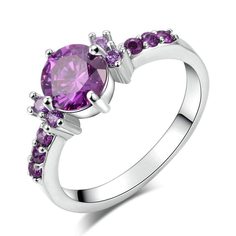 

ZHOUYANG Purple Crystal Rings For Women Trend 2024 Zircon Silver Color Promise Ring Accessories Wedding Bidal Gifts Jewelry R492 5