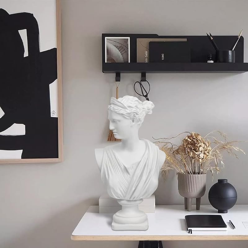 Norrclp 12.5in Greek Statue of Diana, Classic Roman Bust Greek Mythology Sculpture for Home Decor