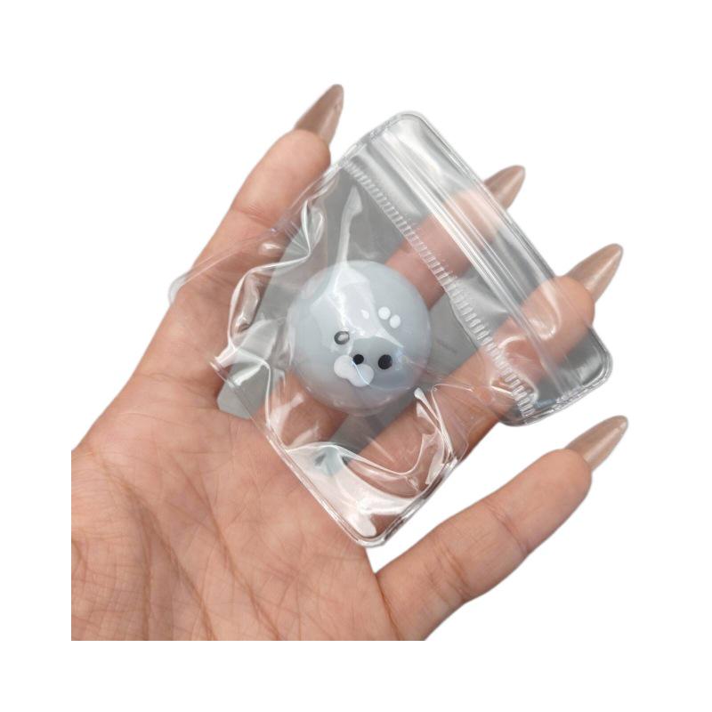 Grey Little Seal Chef Mini Nose Decompression Squeeze Toy