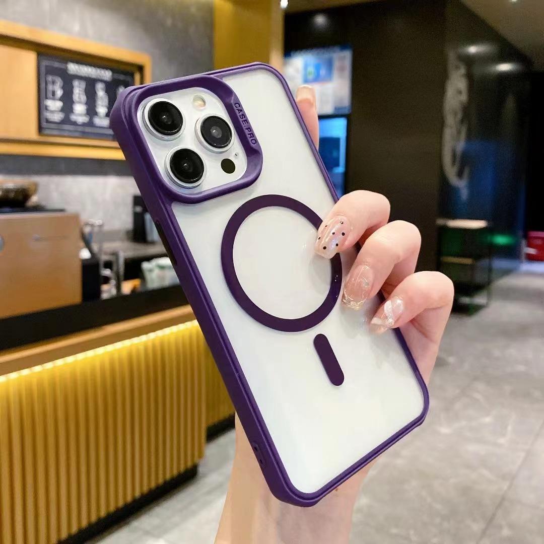 

Подходит для iPhone 15, чехол для мобильного телефона, магнитный, прозрачный, Apple 14 ProMax, матовый, 13, акриловый защитный чехол Apple 15Plus