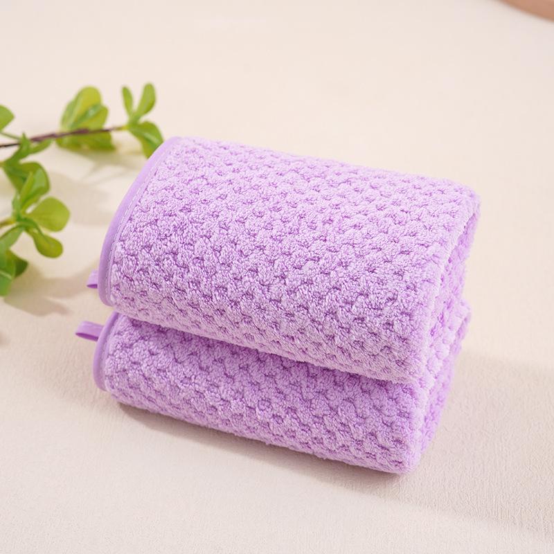 Warp-Knit Striped Coral Fleece Towels: Thick, Absorbent Face & Bath Gift Set