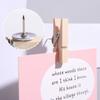 20Pcs/Box DIY Wooden Clip Push Pins Reusable Pushpins with Clips  Photo Wall Decor