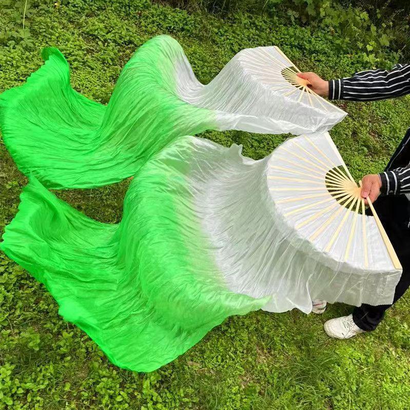 Longueur Vendre Éventail De Danse Gradient Danseur Pratique Imitation Longs Éventails Danse Performance Accessoires Blanc