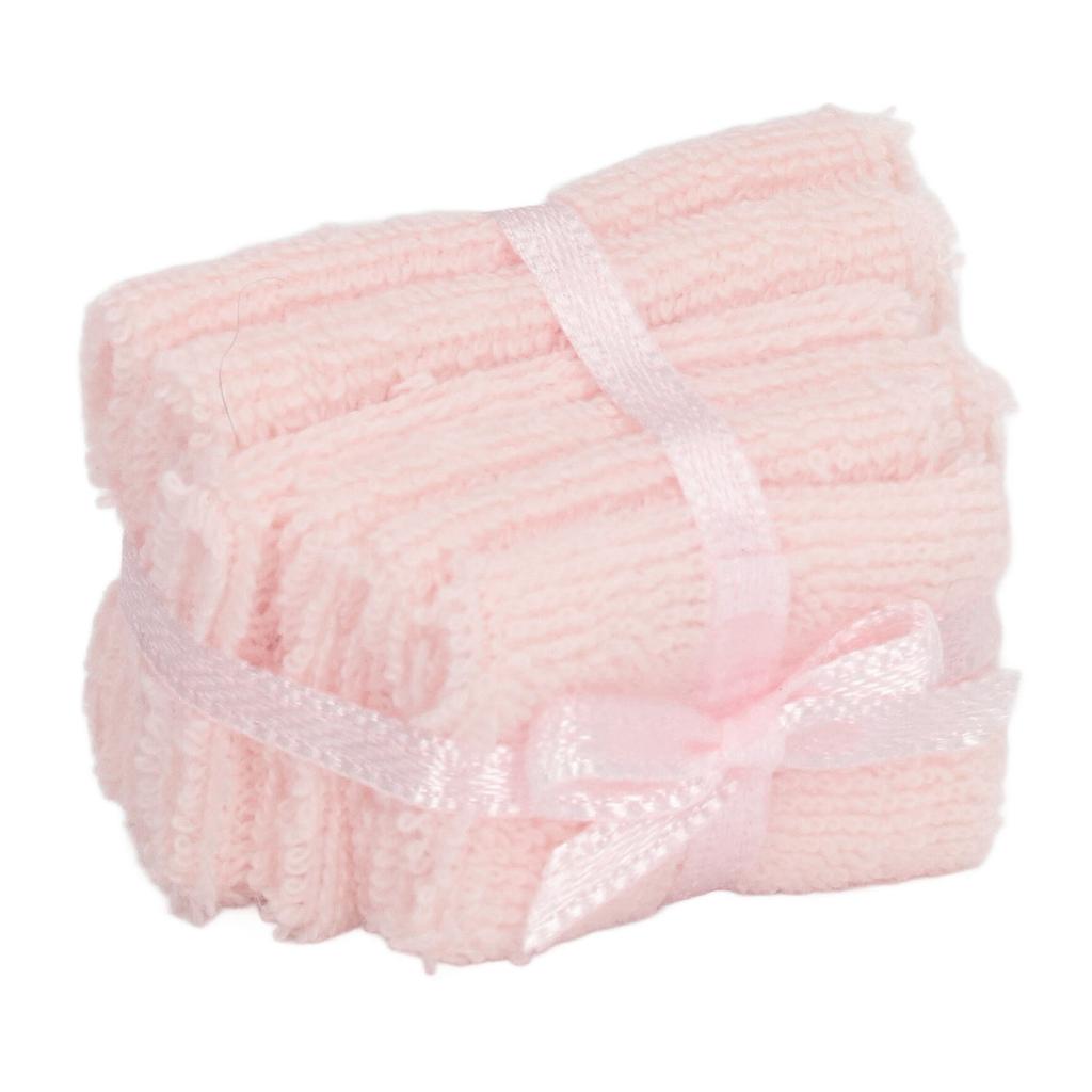 1:12 Scale Miniature Bathroom Towels Decoration Accessories Furniture Model Towel Pile