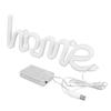 LED Neon Light Unique HOMEPattern Wall Sign Lamp Proposal Wedding Party Bar Decoration(White )