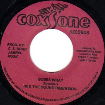 

7inch Record CEDRIC IM BROOKS & SOUND DIMENSIO - Guess What / Thelma Version NONE Coxsone Records 2013 Jamaica Reggae, Ska & Dub Used
