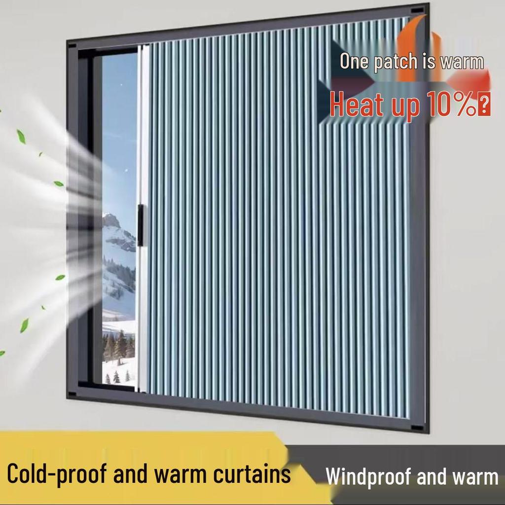 Aluminum Alloy Honeycomb Insulated Windproof Folding Window Curtain with Sliding Screen and Sun Protection