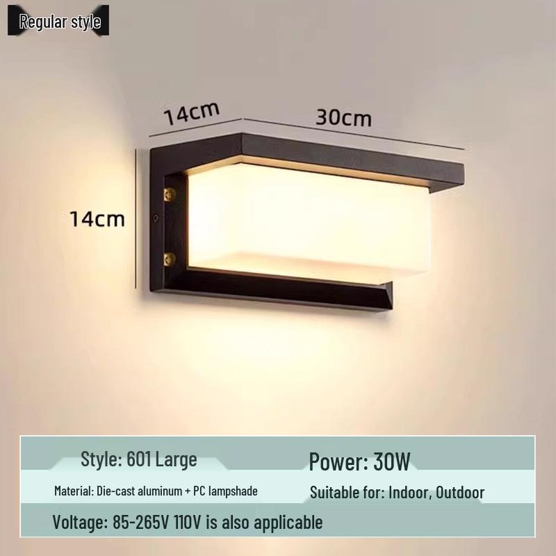 Lampă de Perete de Exterior în Formă de Lună, Rezistentă la Apă, cu Senzor Infraroșu, pentru Curte, Balcon și Prag