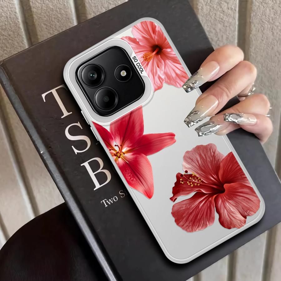 Cherry Flower Print Clear Case for Xiaomi Mi 11 Lite 13T 12T Pro Back Phone Cover