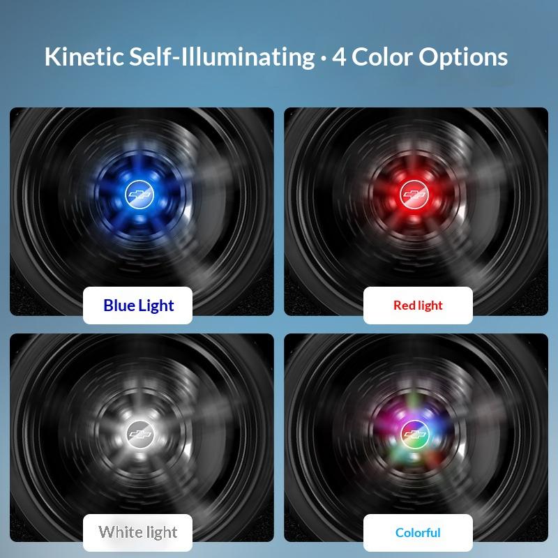 4 PCS ABS+LED 60mm Badge Car Wheel Center Caps Auto Parts for Chevrolet Cruze Captiva Lacetti Spark Aveo Orlando Camaro